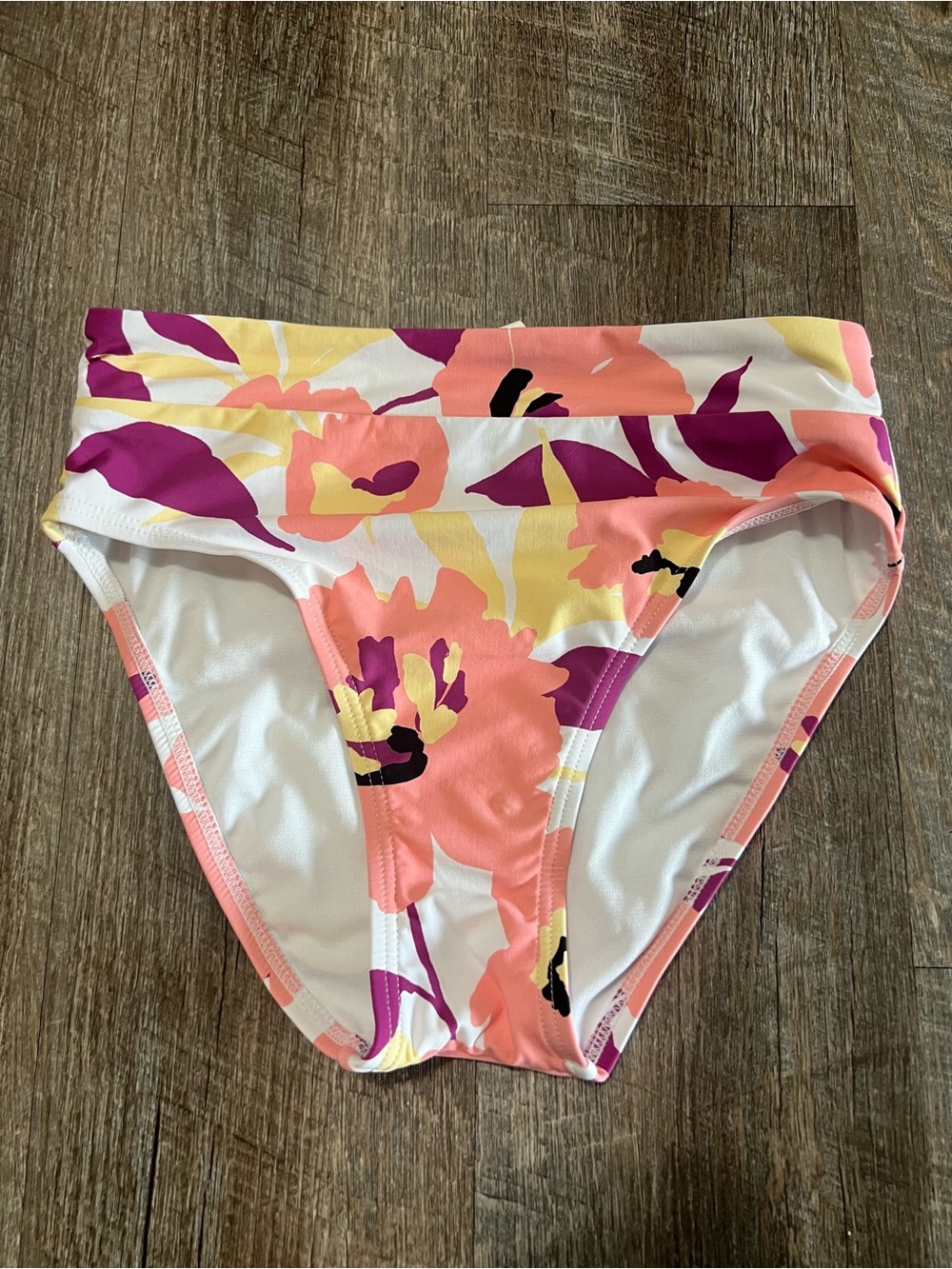 Floral High Waisted Bikini Bottom